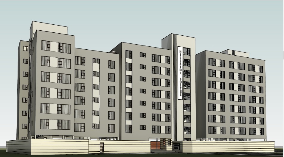 Construction of a residential 8-storey structure in Nakuru County.